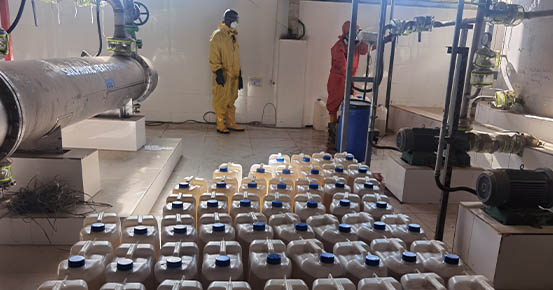 Premier lot de produit d'acide sulfurique - Usine éthiopienne